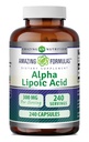 Amazing Formulas Alpha Lipoic Acid 300 mg Capsules Supplement: 124; Non- GMO 124; Gluten Free Alag14; Made in USA (240 Count)