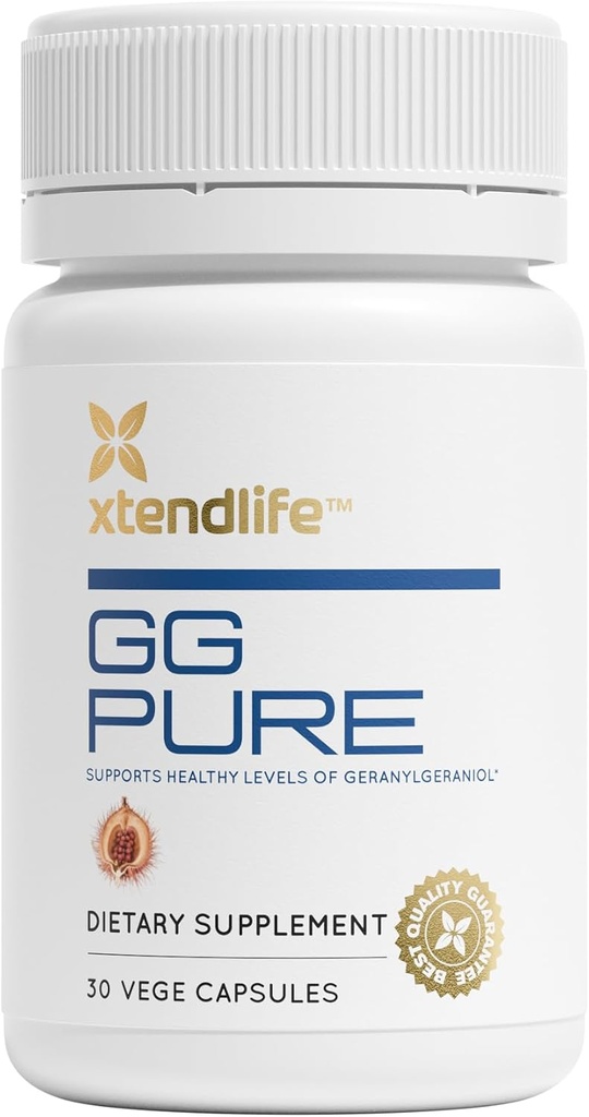 Xtendlife GG Pure for Statin Usser, CoQ10 Duck, Bone, Muscle, and Heart Health - 150mg Geranylgeraniol from Annatto Seeds - 30 Day Suppply
