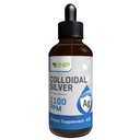 Colloidal Silver Liquid 1100 plum 124; Ekstra Kekuatan Liquid Suplemen Silver 124; 4 oz Amber Glass Bottle dengan Dropper
