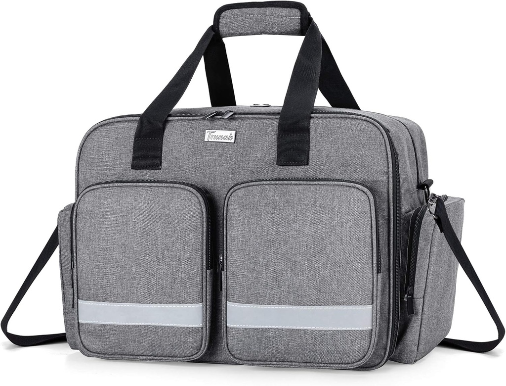 Trunab Medical Bag - Kotak Bantuan Pertama Kosong untuk Perawat, Dokter, Paramedic - Home Care Perawat Dengan Laptop