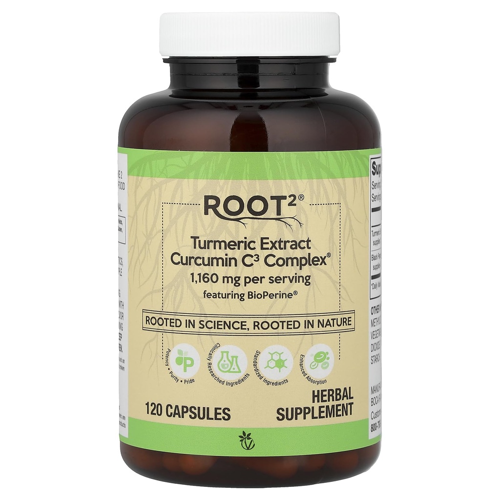 Vitacost Turmeric Extract Curcumin C3 Complex dengan Bioperine - 1.160 mg per Serving - 120 Kapsul