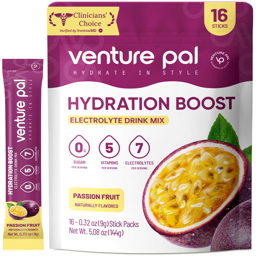 Venture Pal Sugar Free Beat Electrolyte Pawder - Liquid Daily IV Drink for Rapid Hidration & Party Recovery 124; 5 Vitamins & 7 Electrolytes 124; Keto Friendly 124; Non-GMO 124; Sertifikasi Vegan 124; 16 Sticks