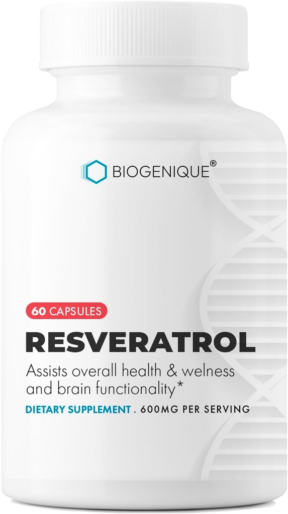 Resveratrol 600mg Ventioksidants & Trans- Resveratrol dari Polygonum Root Extract, Promotes Anti- Aging & Cardiovascular Dukung, 60 Capsules - Made in USA - Vegan, Non-GMO, Gluten Free