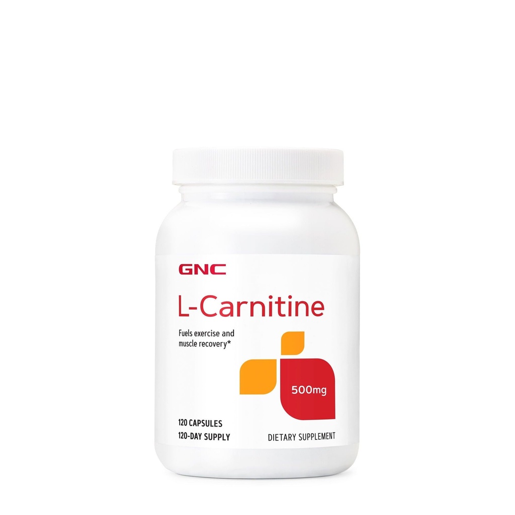 GNC L Carnitine 500mg Suppplement, Support Muscle Recovery, 120 Servis