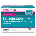 HealthCareAisle Lansoprazole 15 mg - 42 Delayed- Release Capsules - Acid Reducer, Treats Freedment Heartburn