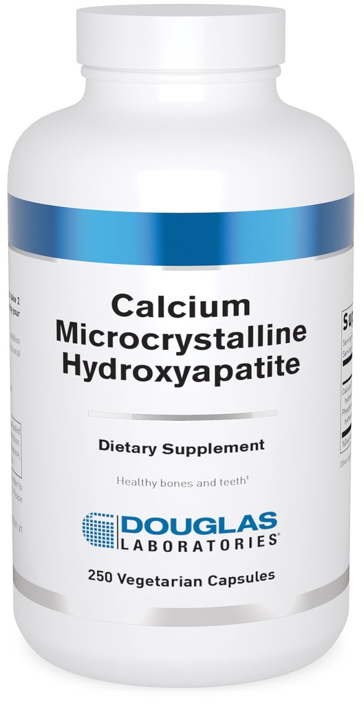 Douglas Laboratorium Kalsium Micronstalline Hydroxyapatite - Dukungan Kesehatan Gigi & Tulang * - dengan Calcium & Phosforus Micronutrients - Suplemen Diet - 250 Vegetarian Capsules