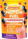 Emergen- C Protein Powder Bahan bakar & Superfoods (16 Servis, Campuran Berry Flavor) Plant - Based & Vegetarian Shake Mix Dengan Superfoods Organik, Vitamin C & Other Antioksidants