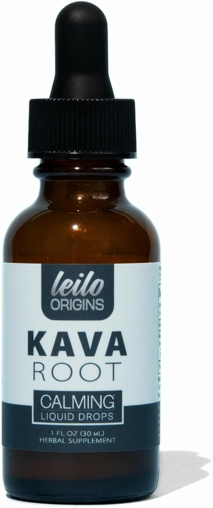 LEILO Kava Root Liquid Extract 124; konsentrasi Drops untuk mendukung Relaxation 124; 70% Ekstraksi Kekuatan - Alcohol- Free 124; (1 Fl Oz, 30 Pelayan)