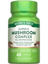 Kompleks Mushroom Alam 124; 60 Cacah 124; Kompleks Spectrum Penuh Mushroom Super 8; Vegan, Non- GMO, & Gluten Free Suplemen