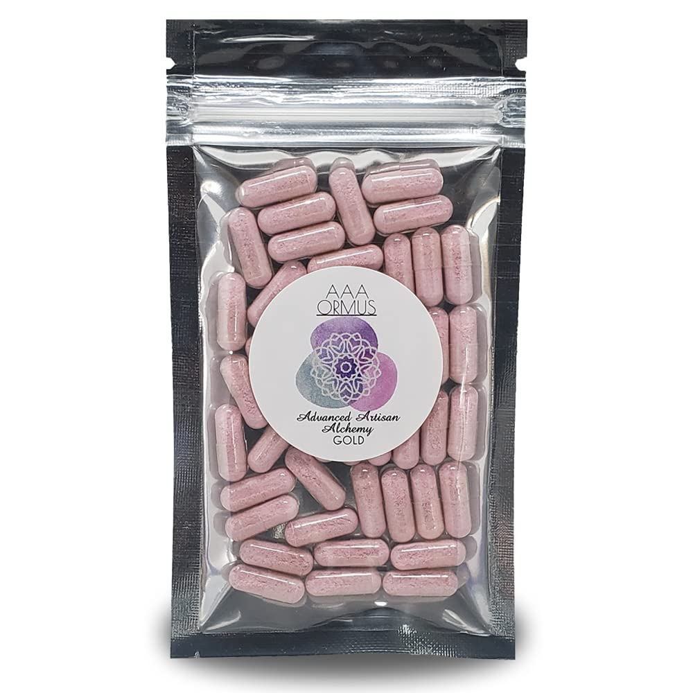 Ormut Gold - Colloidal Gold Capsules Vegan - Monotomic Gold Ormus - The Philosopher 's Stone - 45 Count Bag