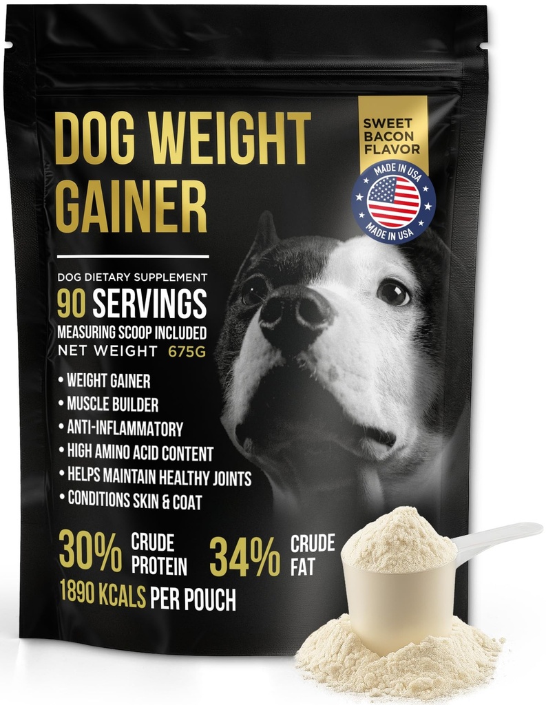 Penambahan Berat Anjing mendekati 90 Pelayan - Persediaan Berat untuk Anjing - Canine and Dog Muscle Builder - dibuat di Amerika Serikat