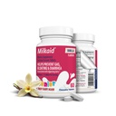 Milkaid Junior Lactase Enzyme Tablet Chewable for Laktosa Intoleransi 124; Prevents Gas, Bloating, Diare in Children 144; Fast Acting Dairy Digevival Supplemen Anak-Anak 124; 60 ct (60 Tablet, Vanilla)