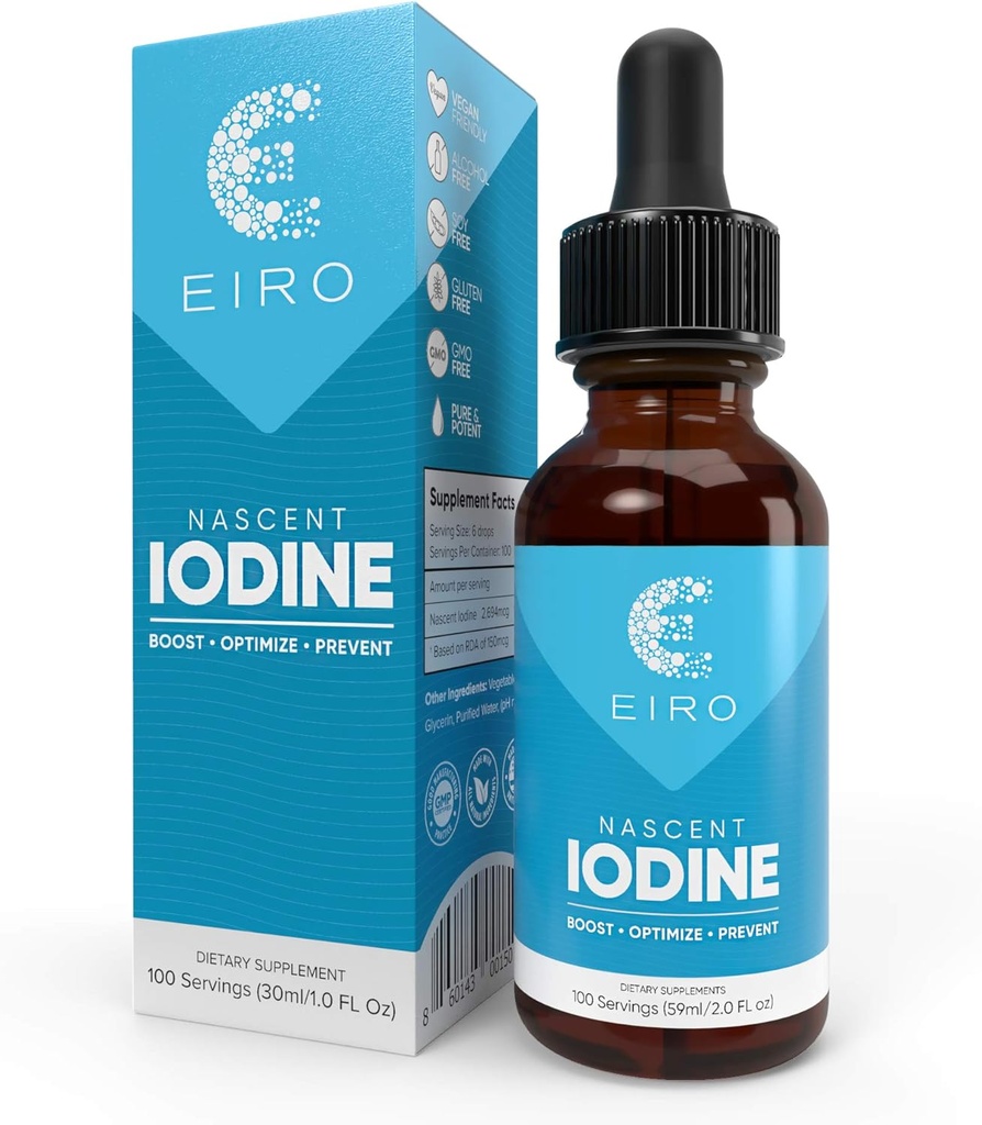 EIRO Nascent Iodin Drops 126; Superior Absorpsi 126; Thyroid Dukungan