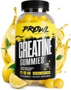 Creatine Monohydrate Gummies - Creatine Gummies for Men & Women - Muscle Growth, Power, & Recovery - Vegan, Non-GMO, & Gluten- Free - Natural Lemon Flavor - (30 Servings, 120 Count)