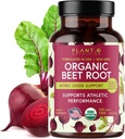 USDA Plant.O Premium Organic Beet Root Tablet [1350mg Beets Powder] dengan Black Pepper untuk Ekstra Absorpsi - Tambahan Oxide Nitric