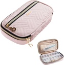 BAGSFY Pill Organizer Case 2 Times a Day- Weekly Medicine Organizer Travel Pill Box dengan Kontainer Kasus Obat-obatan Tersisa 7 Hari untuk Minyak Ikan, Vitamin, Suplemen