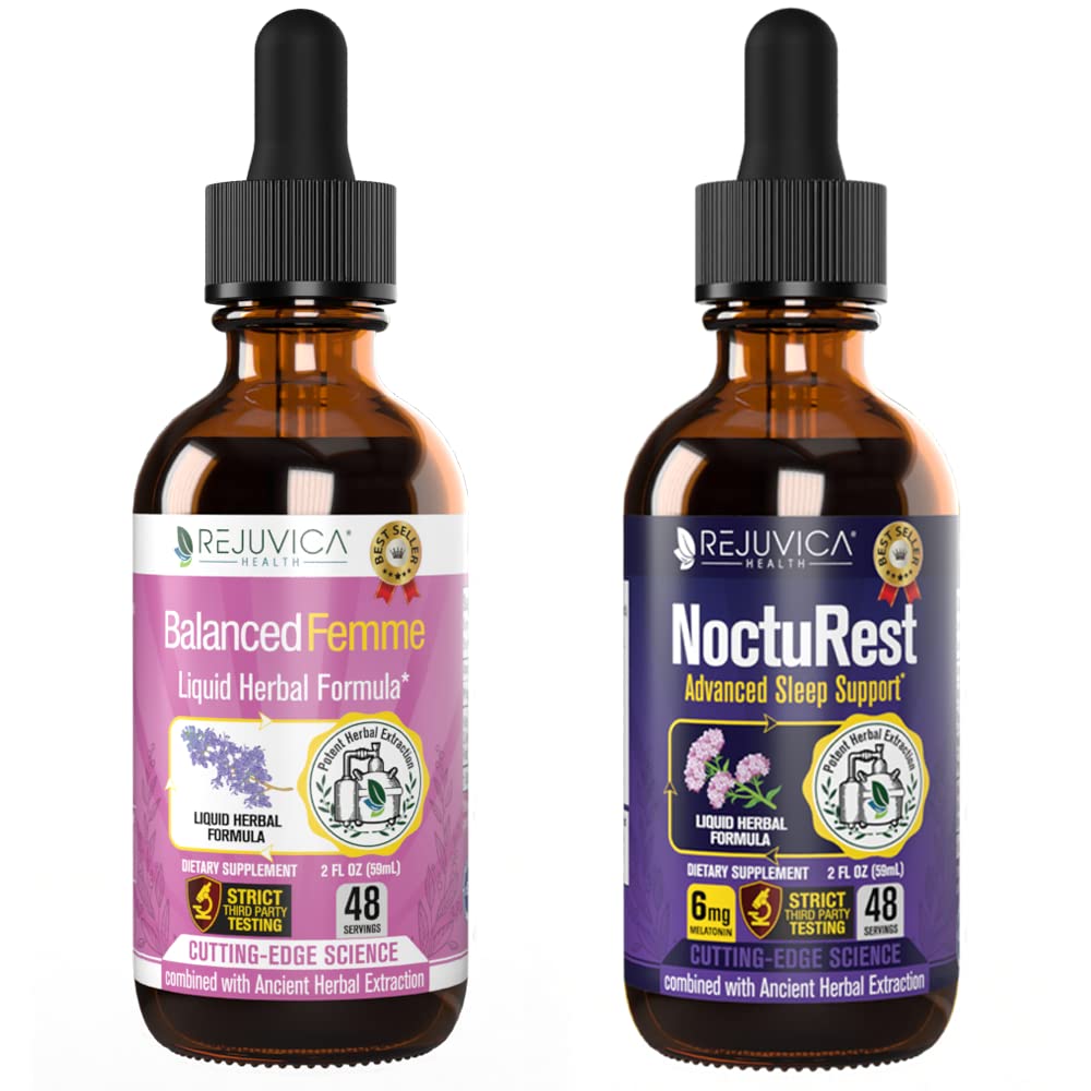 Rejuvica Health Balanced Femme + Nocturest - Dukung Wanita Saldo + Sleep - Liquid Deliquid for Better Absorpsi