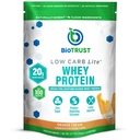 BioTrust Lower Carb Lite, 20 Grams of Grass-Fed Whey Protein Isolate, 100 Calories, ProHydrolase Digelase Enzymes, Non-GMO, Free from Soy and Gluten, rBGHT-Free (14 Services) (Orange Cream)