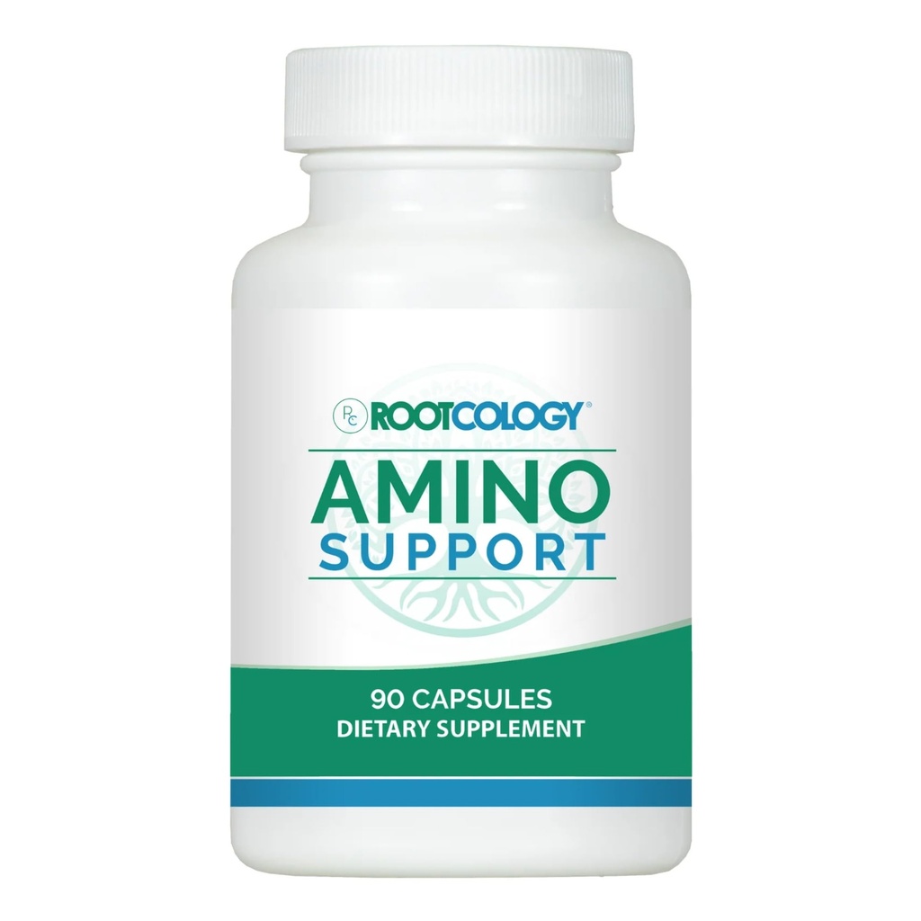 Rootcology oleh Dr. Izabella Wentz 124; Amino Dukung 124; Amino Acid Complex Capsules dengan L- Glutamine, Glycine & MSM 124; 90 Capsules