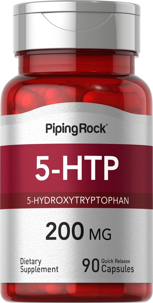 Piping Rock 5- HTP Tambahan 124; 200mg 124; 90 Capsules 14; 5- Hydroxypyptophan £124; Athonia Simplicifolia Extract 124; Non-GMO, Gluten Free