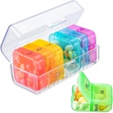 Zoksi Pill Organizer 2 Kali sehari, Kotak Pil Hari Weekly 7 Hari, Daily Am Pill Organizer, Kasus Tudung Travel for Medicine, Fish Oils, Vitamin, Suplemen