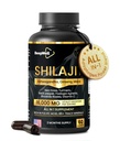 Shilajit Capsules for Men & Women, 16000mg Pure Himalaya Shilajit Vitalitas dan Wellness, Premium Pure Himalaya Supplemen 2 Bulan, 60 Capsules