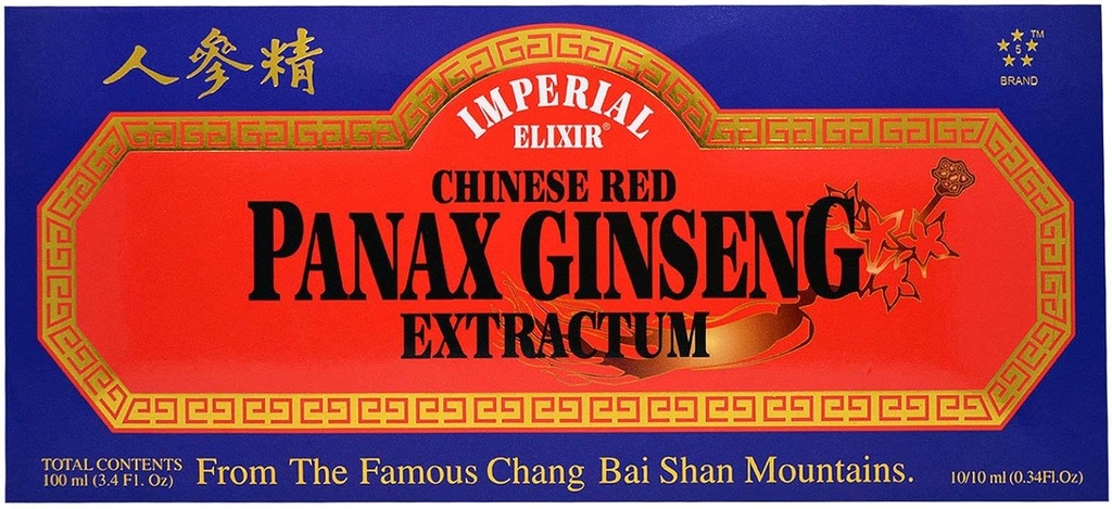 Cina Red Panax Ginseng Extractum - Vials Imperial Elixir (Perusahaan Ginseng) 10 Vial