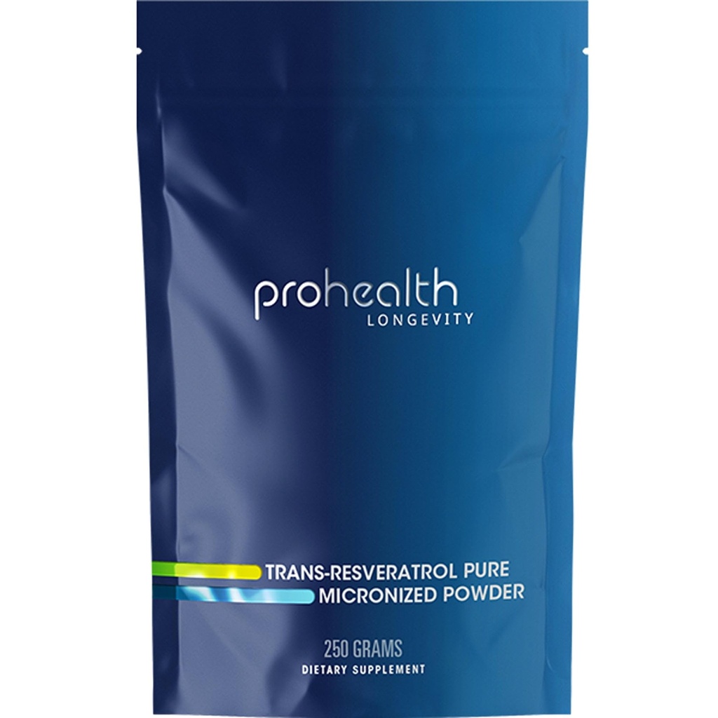 ProHealth Longevity Bolak Resveratrol Powder 250 Grams - Murni Farmasi Tingkat, 1000 mg per Scoop, Absorpsi Superior dan Bioavability