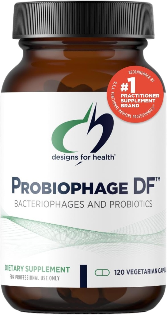 Design untuk Probiofage DF Kesehatan - Bakteriofage Prebiotic Prebiotic Suplement + Probiotic - Progories for Dibuble + Ammune Dukung - Dairy Free Pra dan Pro Biotics in Delayed Release Capsules (120 Count)