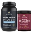 Bubuk Protein Bone Bone Barisan Kuno, Vanilla, 40 Pelayan + Multi Collagen Protein Powder, Tanpa rasa, 45 Hamba
