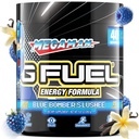 G Fuel Megaman Energy Powder, Pra Workout Caffeine Mix untuk Gaming, Sugar Free Focus Amino, Vitamin + Antioksidants, 9.9oz (Blue Slushee, 40 Pelayan)
