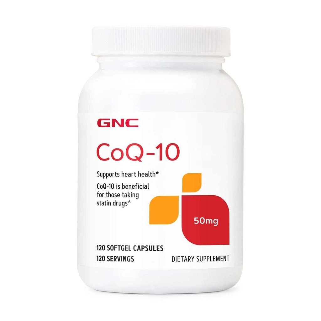 GNC CoQ-10 50mg, Dukungan Kesehatan Jantung, 120 Cacah