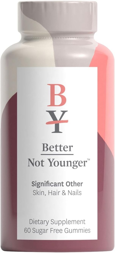 Lebih baik bukan Muda Significt Rambut Lain, Skin & Nails Sugar-Free Gummies untuk Rambut Tumbuh dengan Vitamin A & Biotin - Perempuan Bebas Pertumbuhan Rambut - 60ct, Strawberry Flavor