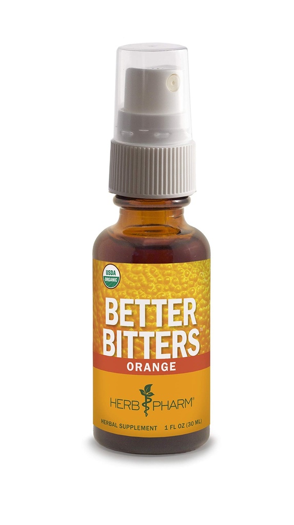 Herb Pharm Better Bitters Certified Organic Digetsy Bitters, Orange, 1 Ounce