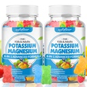Gula Free Potasium Magnesium Gummies untuk Anak-anak Dewasa, Potassium Penambahan Potassium Tinggi Mendukung Kram Kaki & Otot & Imune Kesehatan, Delicious Mixed Fruit 120 Count
