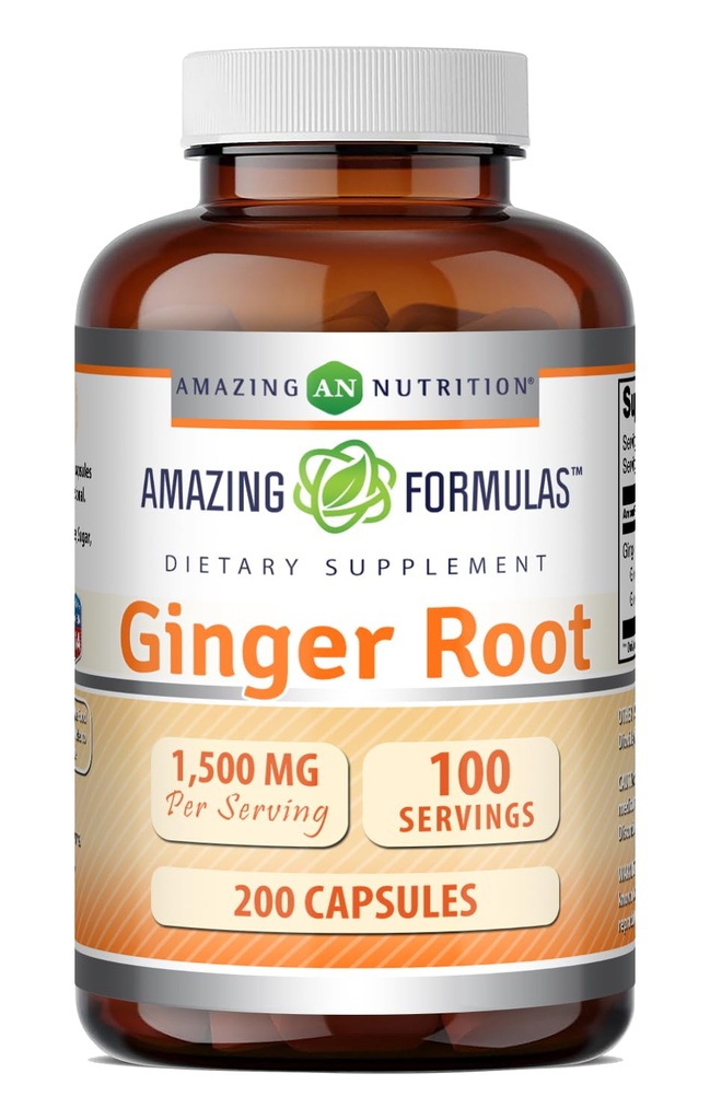 Amazing Formulas Ginger Root 4: 1 Suplemen 124; 1500 Mg Per Serving 124; 200 Kapsul Sules Suplemen 12.4; Non-GMO 124; Gluten Bebas 124; Dibuat di USA