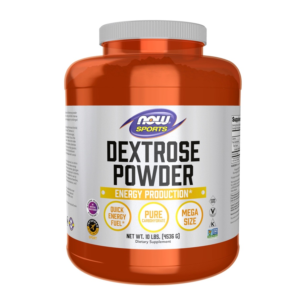 NOW Foods Sports Nutition, Dextrose Powder (Monoaccharide), Energy Production *, 10- Pound