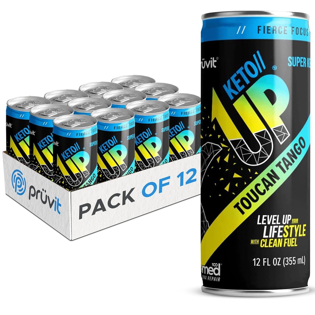 Toucan Tango Keto / / Up ® Drink - Siap-Siap-Minum Ketones untuk Fokus Pria dan Wanita - 12 Pack