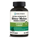 DAIKEN Bitter Melon, Cinnamon & Chromium, 90.000 mg Equivalen Per Serving Extra Energy, 100% Vegetarian Bitter Melon Capsules dengan Cinnamon Chromium & Zinc, 60 Capsules