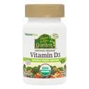 Sumber NaturesPlus dari Life Garden Vitamin D360 Vegan Capsules, Kembungkus 3 - Dukungan Sistem Kebal - tersertifikasi Organik, Non-GMO, Gluten Bebas - 90 Total Pelayan