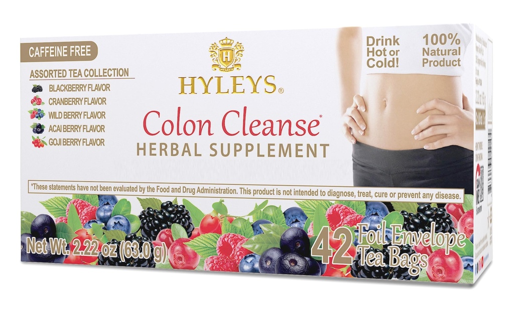 Hyleys Colon Cleanse Tea Asset Flavors - 42 Tea Bags (1 Pack)