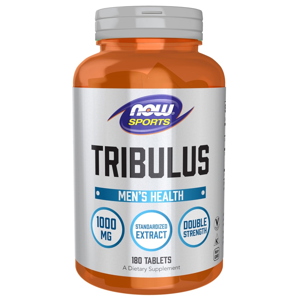 NOW Foods Sports Nutition, Tribulus (Tribulus terrestris) 1,000 mg, Double Power, Men 's Health, 180 tablet
