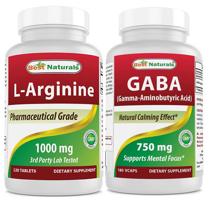 Terbaik: L- Arginine 1000 mg & GABA Suplemen 750mg