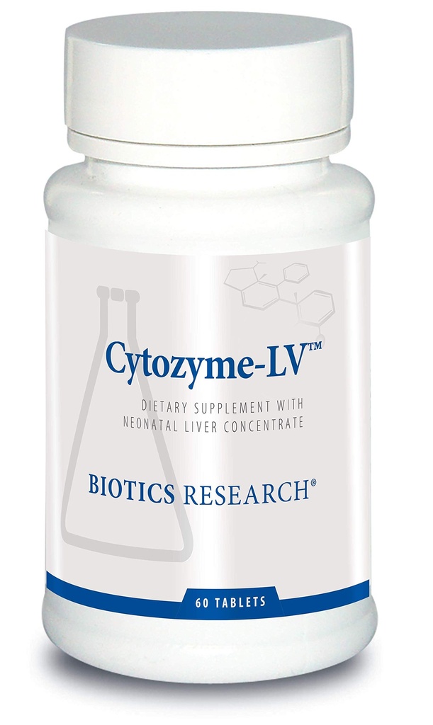 Riset Biotika Cytozyme LV Neonatal Liver, Menyediakan Fungsi Hati dan Serum Albumin, Sumber Luar Biasa dari B Vitamin dan Besi, SOD, Catalase, PowerAntioksidant 60 tablet