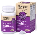 Renzo 's Picky Eater Kid Multivitamin with Iron - Dissolable Kid Vitamin with Iron, Zinc, Vitamin C, Vitamin D, E & K, Sugar- Free Melty Tab, Green Apple Flavor, 60- Count (1-2 Bulan Supply)