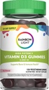 Rainbow Light Vitamin D Gummies, Potency Tinggi Vitamin D3 2,000IU Dukungan Kesehatan Ammuniune, Membantu Dukungan Tulang Kuat & Teeth, Gluten Bebas, Vegan, Berry, 120 Gummies