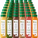 7 Day Protein Juice Cleanse by Raw Fountain, All Natural Raw Detox Cleanse, Cold Menekan Fruits, Vegetables, Vanilla dan Chocolate Flavor, Tasty and Energizing, 42 Bottles 12oz, 3 Ginger Shots