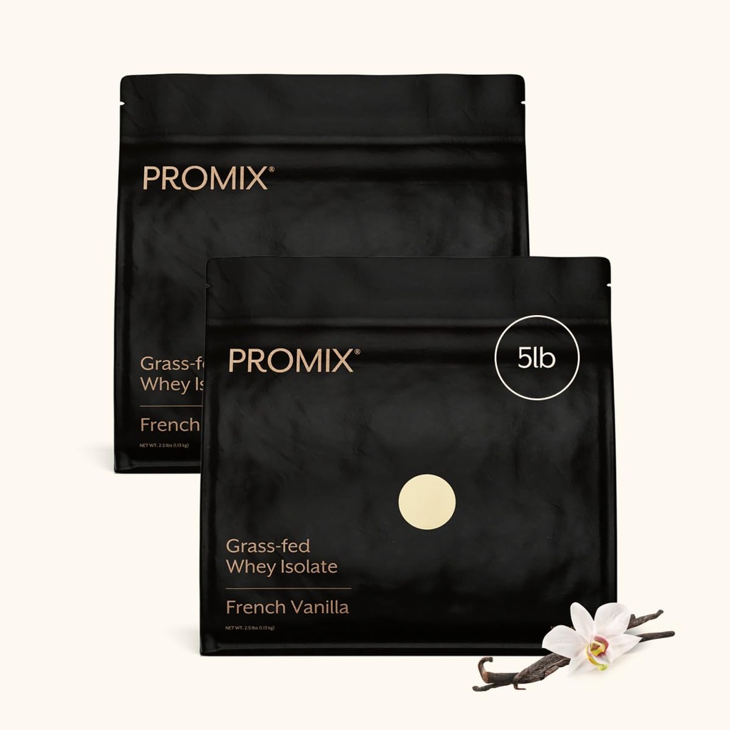 Promix Nutrition Whey Protin Isolate Powder - Gluten- Fed - Post Workout Fitness & Nutrition Shakes, Smoothies, Baking & Cooking Recipes - Gluten- Free & Keto- Friendly - Vanilla - 5 Pound (Paket 2)