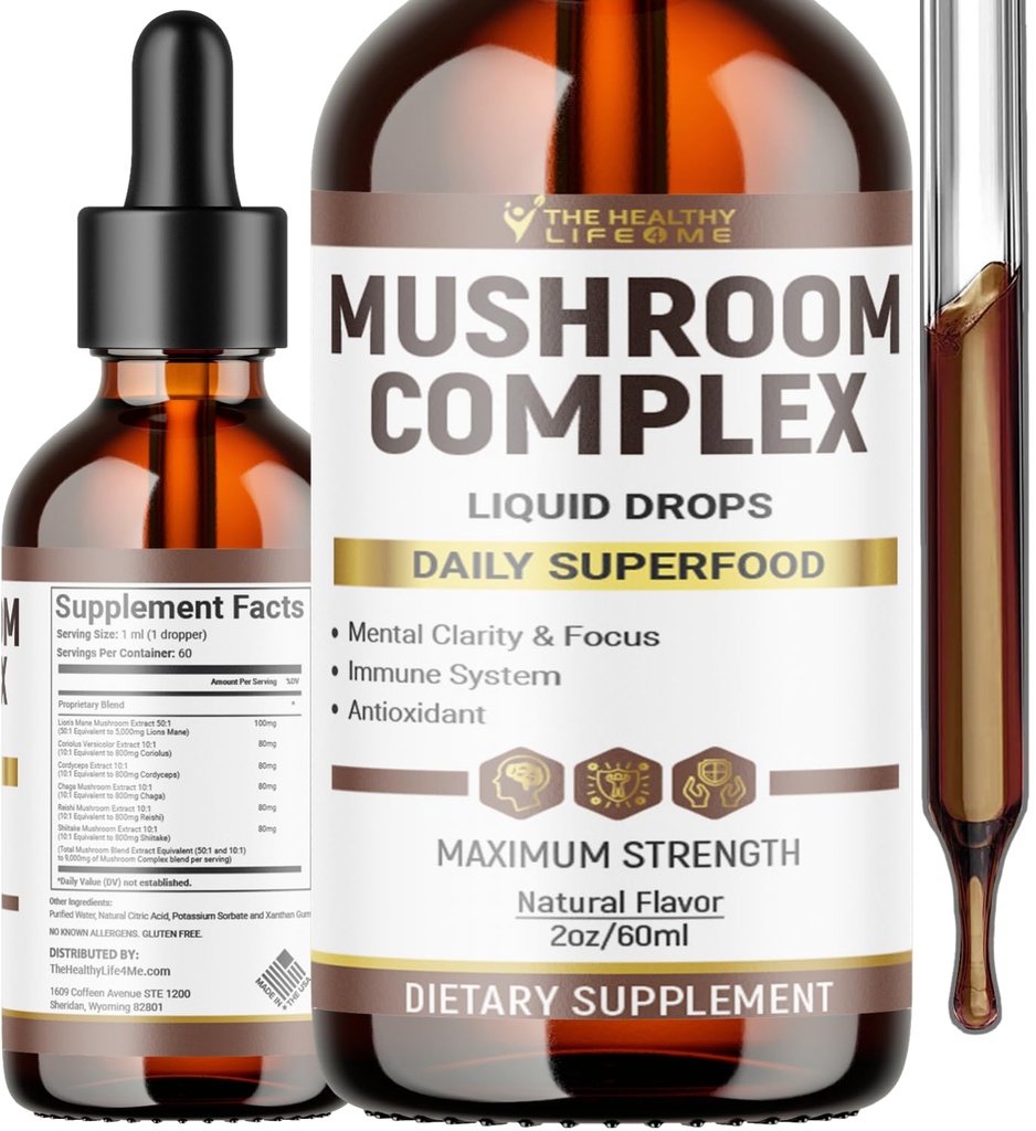 Kompleks Mushroom Cair Liquid 126; Herbal Liquid Drops: 124; Mushroom Suplement
